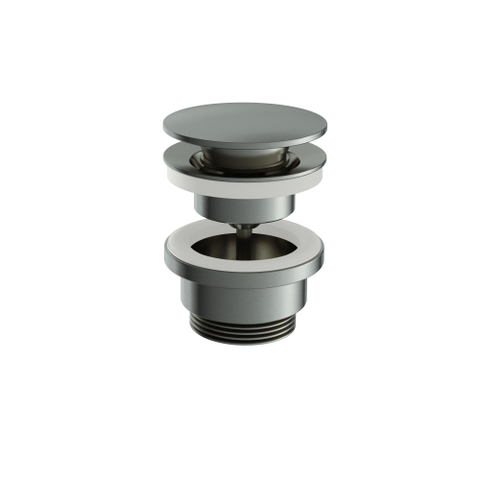 Hotbath Archie Allways open plug - met schroef rond - mat RVS SW230373