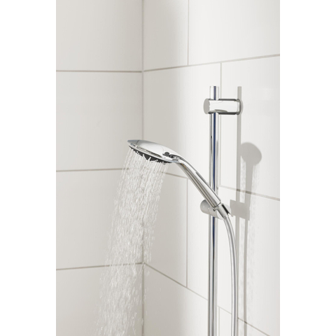 GROHE Vitalio Joy 110 Ensemble barre de douche - 60cm - douchette ronde - 2 types de jets - flexible de douche lisse - chrome/noir 4357674