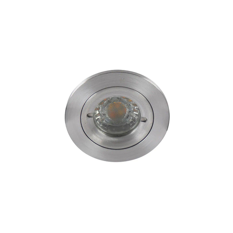 QAZQA Xena inbouwspot - 8x8cm - IP44 - rond - staal SW1187194