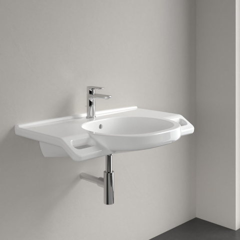 Villeroy & Boch ViCare lavabo - 81x56x18.5cm - avec trop-plein - CeramicPlus - blanc alpin SW654867
