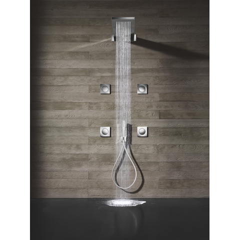 Hotbath Mate pomme de tête 16,5x53,7cm rectangulaire avec cascade chrome SW74124