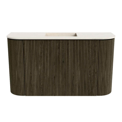Mondiaz JOYA-DLUX Meuble de salle de bains 73,2cm - arrondis gauche et droite couleur Shadow - Vasque FAYE position Milieu Sans trou de robinet couleur Meli SW1424934