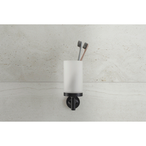Duravit Starck T Tandenborstelhouder - matglas - mat zwart SW297076