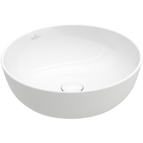Villeroy & Boch Artis opzetwastafel - 43x43cm - zonder kraangat - zonder overloop CeramicPlus - White Alpine (glans wit) 1025293