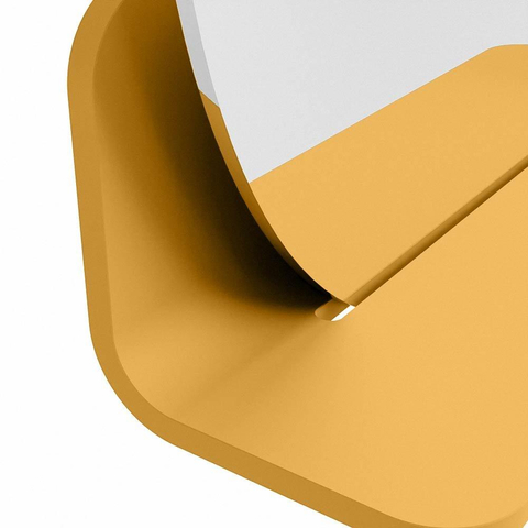 Mondiaz SPOT spiegel – Ø40 cm – met planchet – Ocher (geel) SW1235560