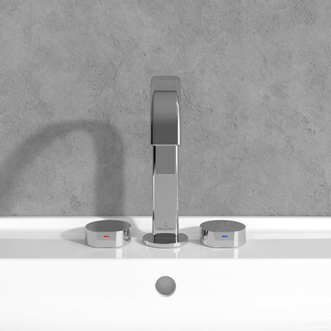 Villeroy & Boch Dawn wastafeluitloop set - zonder pop up afvoergarnituur - hoogglans chroom SW974314