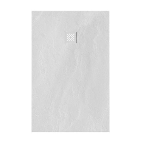BRAUER Asteroid Douchebak 90x140 incl. antislip en antibacterieel mineraalmarmer mat wit SW543400