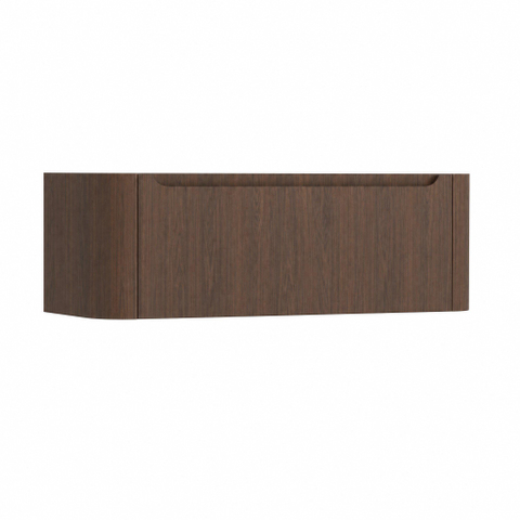 H&R Badmeubelen Juice Meuble sous vasque - 120x45x40cm - coins arrondis - 1 tiroir - poignée intégrée - café SW1489777