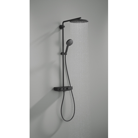 GROHE Vitalio Joy doucheset - 28cm - rond - thermostatisch - SmartControl - mat zwart SW1590070