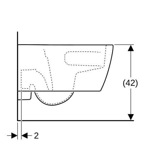 Geberit iCon hangtoilet – TurboFlush – diepte 53 cm – glans wit SW1235316
