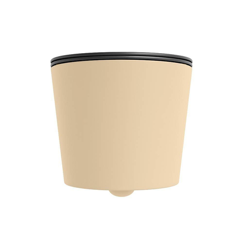 Mondiaz LAVIE hangtoilet – spoelrandloos – 36 x 53 cm – met softclose zitting – Sand (beige), zitting Dark grey (grijs) SW1208612