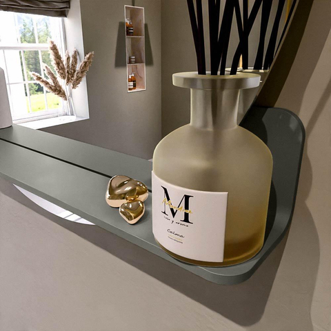 Mondiaz SPOT miroir – Ø 80 cm – avec tablette – Smoke (brun clair) SW1235622