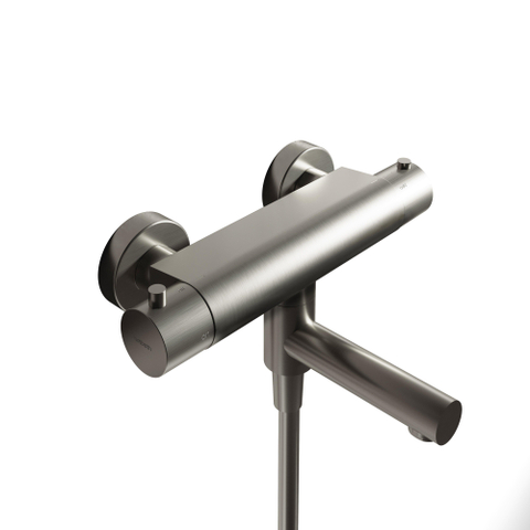 Hotbath Buddy Badthermostaat - opbouw - geborsteld nikkel (RVS) SW11310