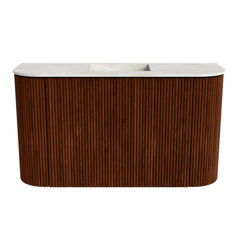 Mondiaz JOYA-DLUX 73.2cm toiletmeubel - ronding links en rechts kleur Ruby - Wastafel FAYE positie Midden Zonder kraangat kleur Ostra. SW1423818