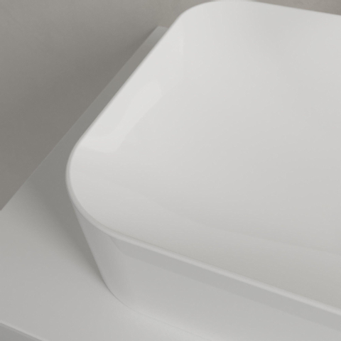 Villeroy & Boch finion opzetwastafel - 60x35cm - zonder kraangat - zonder overloop CeramicPlus - White Alpine (glans wit) SW106464