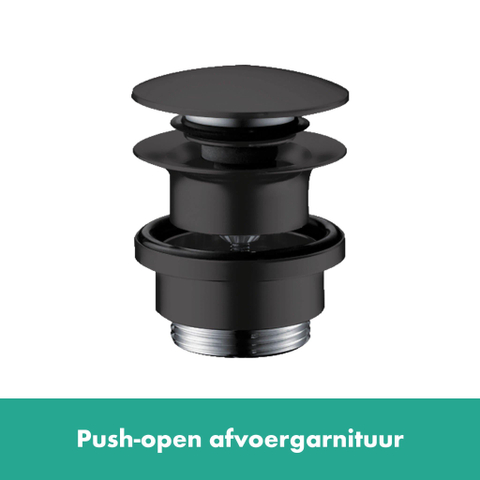 Hansgrohe Finoris Wastafelmengkraan - 16.4x12.6cm - mat zwart SW651185