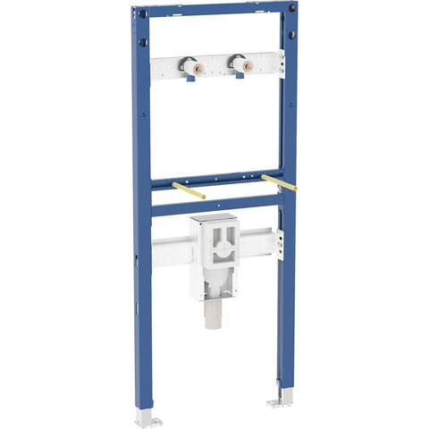 Geberit Duofix wastafel - 130cm wandkraan en inbouwsifon - blauw SW1237159