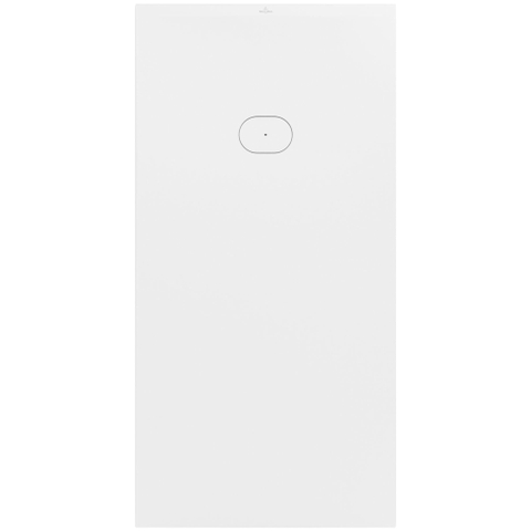 Villeroy & Boch Ecora douchebak - 180x90x4.5cm - afvoer korte zijde - stone white (wit) SW1558877