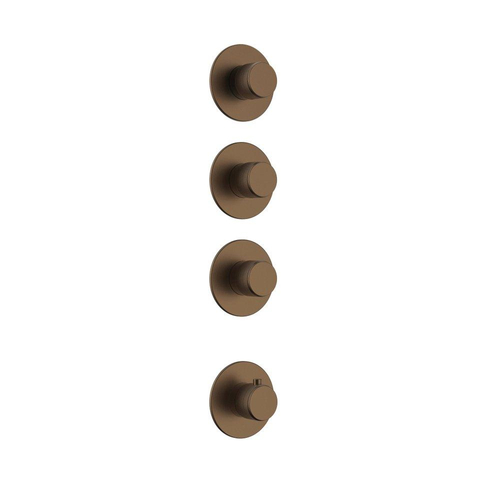 Uniforma ensemble de douche pluie encastré – thermostatique – douche de tête Ø 32 cm avec cascade – douchette avec support – bruin brons SW1578142