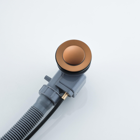 Fortifura Calvi Badafvoercombinatie - draaibediening - geschikt - voor bodemdikte 10-20mm - geborsteld koper OUTLETSTORE STORE44983