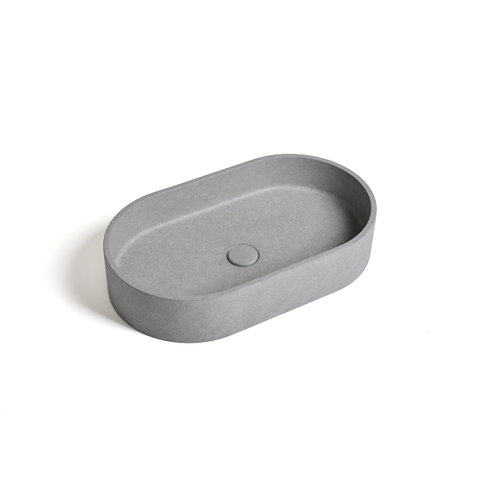 Ideavit Form Vasque 60x35x12cm Béton ovale Grey SW568396