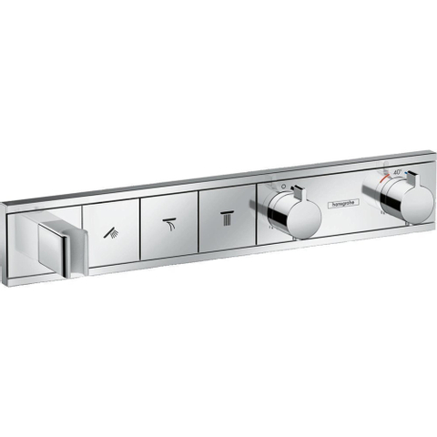 Hansgrohe Rainselect Afbouwdeel - voor inbouw douchekraan - thermostatisch - voor 3 functies - met handdouchehouder - 52.7x90cm - thermostaat - hoogglans chroom SW157087