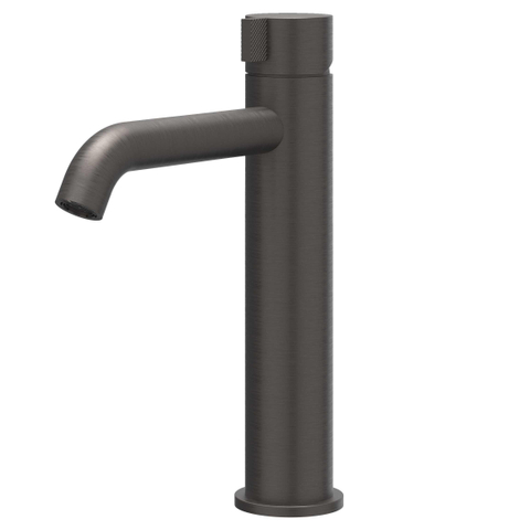 IVY Tribe Mitigeur de lavabo - posé - hauteur moyenne - coldstart - RVS316 - noir carbone brossé PVD SW1030816