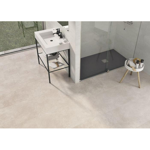 ÉCHANTILLON Terravito Velaro Carrelage mural et de sol - 60x60cm - Carré - 9mm - rectifié - Aspect béton - white SW736466