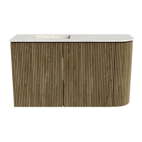 Mondiaz JOYA-DLUX 71.6cm toiletmeubel - ronding rechts kleur Dusk - Wastafel FAYE positie Links 1 kraangat kleur Ostra. SW1423422