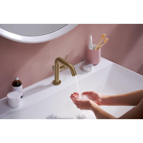 Hansgrohe Tecturis s Eengreeps wastafelkraan - 110 Fine - coolstart - met afvoerplug - geborsteld brons SW918730