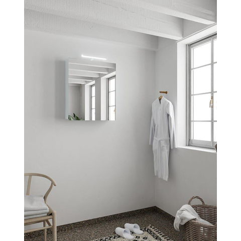 Mondiaz CUBB armoire de toilette – 60 x 70 x 18 cm – 1 porte – Clay (bleu clair/gris) SW410518