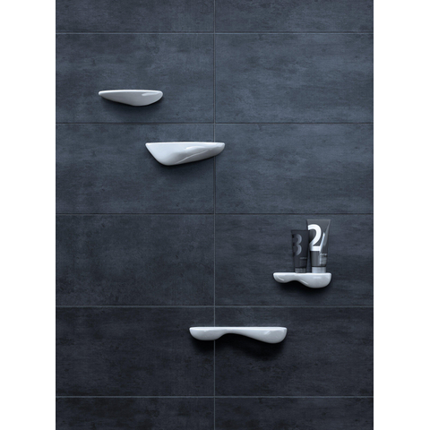 Clou Cliff tablette 19x6.4x5cm céramique Blanc brillant SW62361