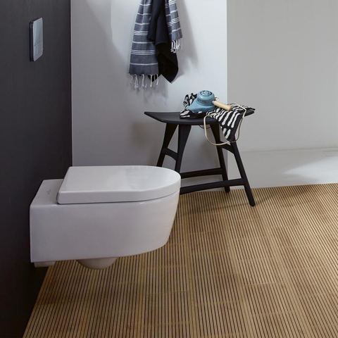 Villeroy & Boch Avento pack wandcloset directflush - diepspoel zitting - softclose & - quickrelease - met inbouwreservoir Bedieningsplaat - White Alpine (glans wit) SW956268