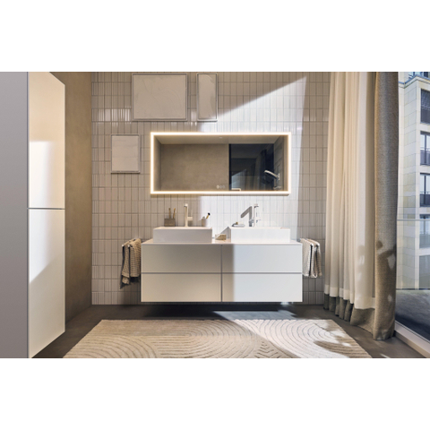 Hansgrohe Finoris Wastafelkraan - 230 - 2jet - met uittrekbare vuistdouche plug - mat wit SW651588