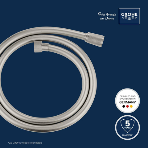 Grohe Silverflex Doucheslang - 125cm - glad - Supersteel (RVS) SW73271