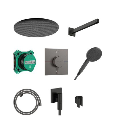 Hansgrohe Raindance Alive S douche de tête - 30cm - encastré - brushed black chrome (noir) SW1566578