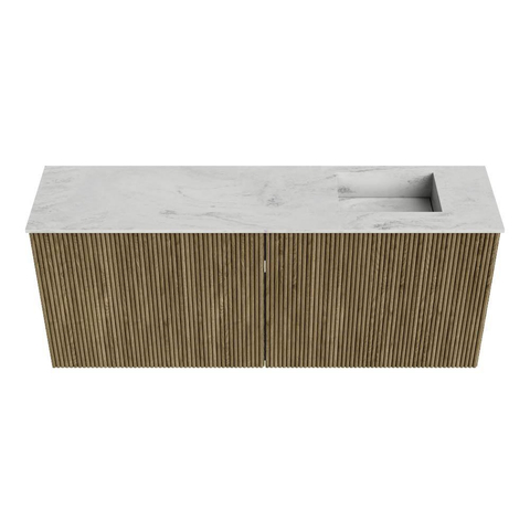 Mondiaz JOYA-DLUX 100cm toiletmeubel - kleur Dusk - Wastafel FAYE positie Rechts Zonder kraangat kleur Opalo. SW1423328