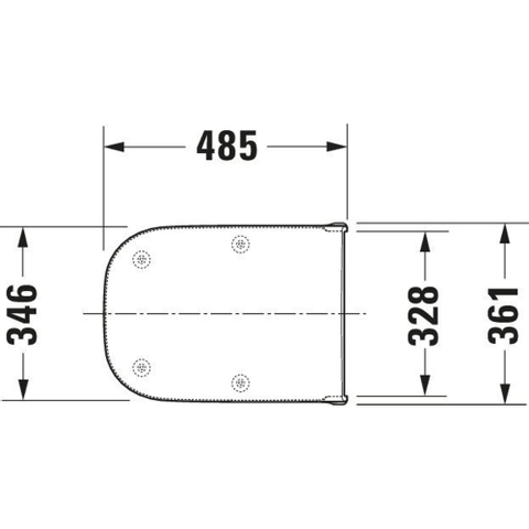 Duravit D-code Vital WC-zitting - 49x36.1x4.3cm - met softclose - met quickrelease - kunststof - afneembaar - wit glanzend 0295866