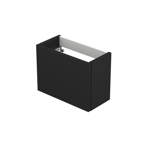 INK Versus Fonteinkast - 36x18x27cm - 1 deur - greeploos of tbv grepen - links- en rechtsdraaiend - MDF lak - Zwart mat SW352405