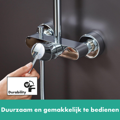 Hansgrohe Croma select s Showerpipe - 280 - 1jet - met eengreeps mengkraan - hoogglans chroom SW73190
