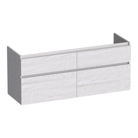 BRAUER Delight meuble sous-lavabo - 120x46x60cm - 4 tiroirs à fermeture douce - sans poignées - 2 découpes pour siphon - Forest Seashell SW1199307