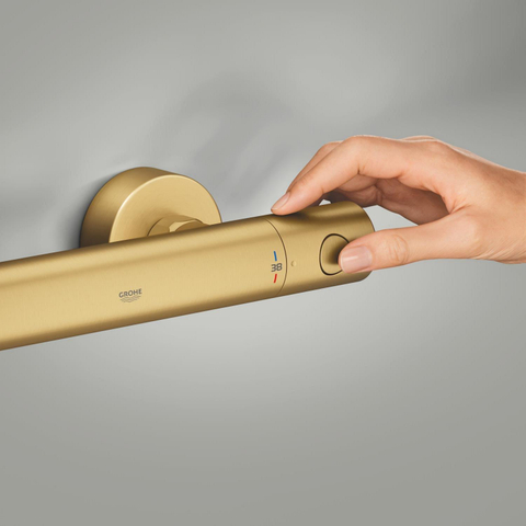 GROHE Vitalio Comfort doucheset - met thermostaat - geborsteld cool sunrise (goud) SW1590104
