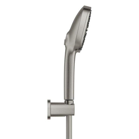 Grohe Essence New Badmengkraan - 29.8cm - Vitalio Joy Badset - ronde handdouche - 3 straalsoorten - met houder - Brushed Supersteel (RVS) SW1565460