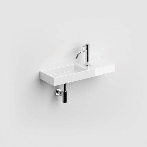 Clou Mini Wash Me lave-mains - 56x19x6cm - céramique - trou robinet droite - sans bonde - blanc SW9292