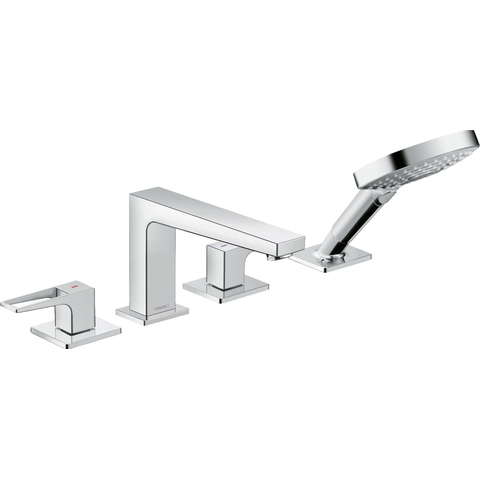 Hansgrohe Metropol 4-gats badrandcombinatie - met beugelgreep - hoogglans chroom SW99981