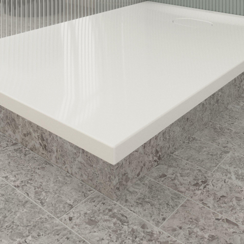 Villeroy & Boch Ecora douchebak - 120x80x3.5cm - afvoer korte zijde - white alpine (wit) SW1558898