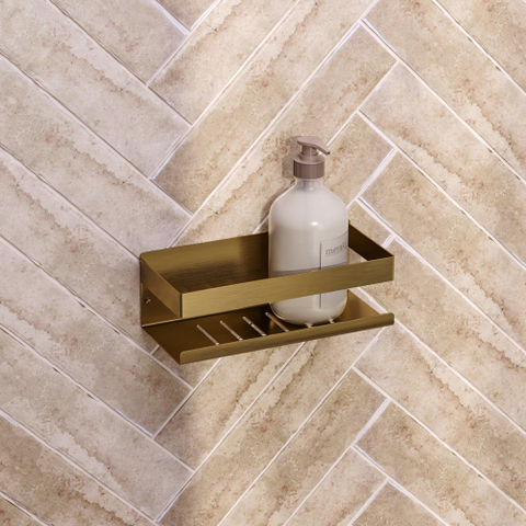 Brauer Etagère de douche - 23x8cm - Or brossé SW1102519