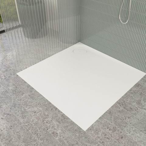 Villeroy & Boch Ecora douchebak - 100x100x3.5cm - hoekafvoer - white alpine (wit) SW1558900