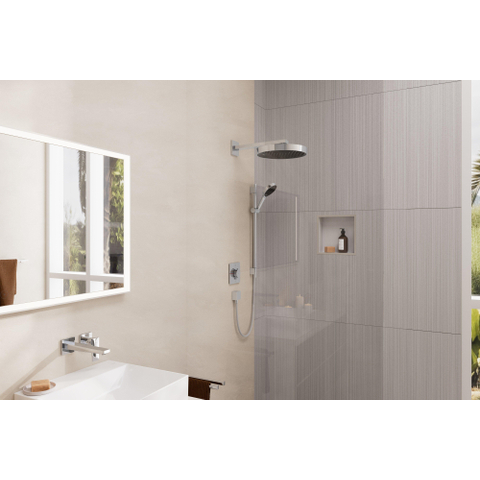 Hansgrohe Fixfit Square muuraansluitbocht - met terugslagklep - hoogglans chroom 0605348