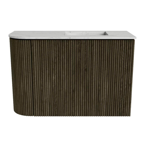 Mondiaz JOYA-DLUX 61.6cm toiletmeubel - ronding links kleur Shadow - Wastafel FAYE positie Rechts 1 kraangat kleur Opalo. SW1422950
